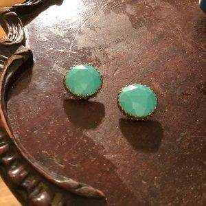 Turquoise clip on studs.